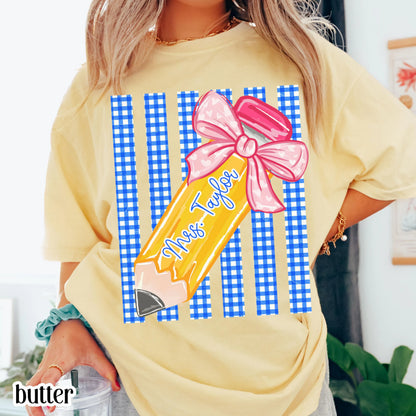 Custom Teacher Comfort Colors® Shirt Kindergarten Teacher Tshirt First Day Matching Group T-Shirt Cute Educator Back to School Outfit