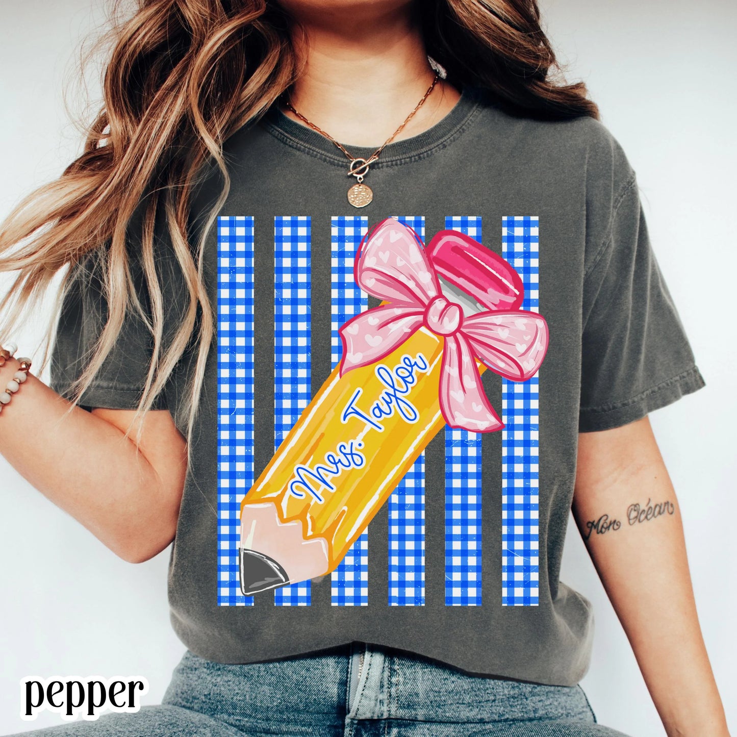 Custom Teacher Comfort Colors® Shirt Kindergarten Teacher Tshirt First Day Matching Group T-Shirt Cute Educator Back to School Outfit