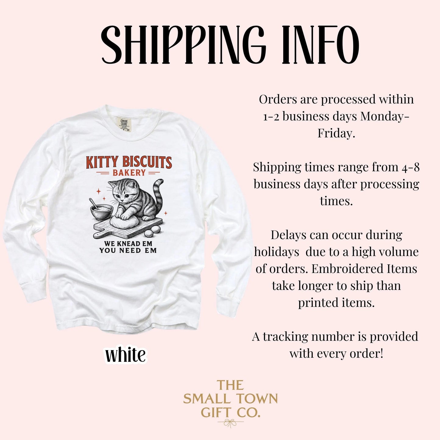Comfort Colors® Cat Shirt Long Sleeve Funny Cat TShirt Kitty Biscuits Meme T Shirt Bakery Sourdough Lover Tee Silly Gift for Kitty Lover Tee