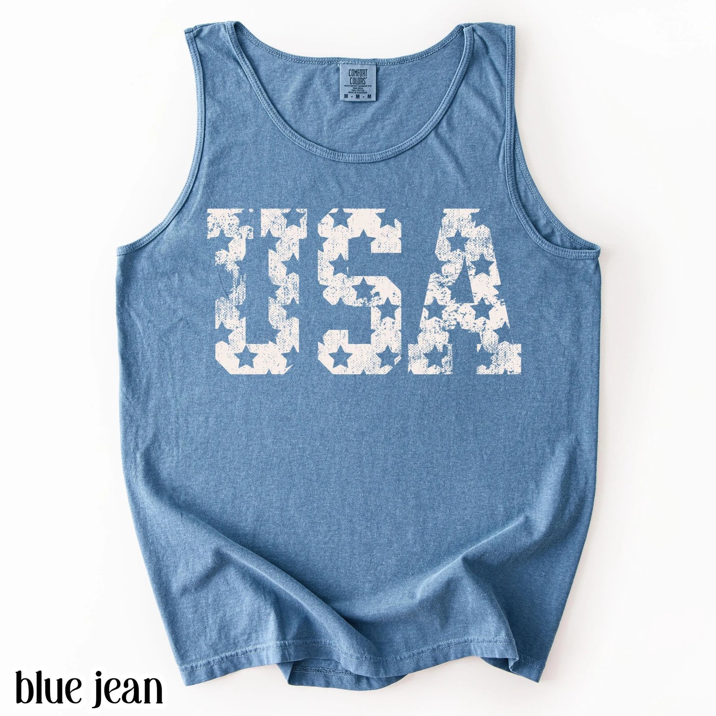 Comfort Colors 4th of July Shirt, USA Shirt, Fourth of July Tank Top, American Flag Shirt, American Citizen Shirt, Floral United States Tank