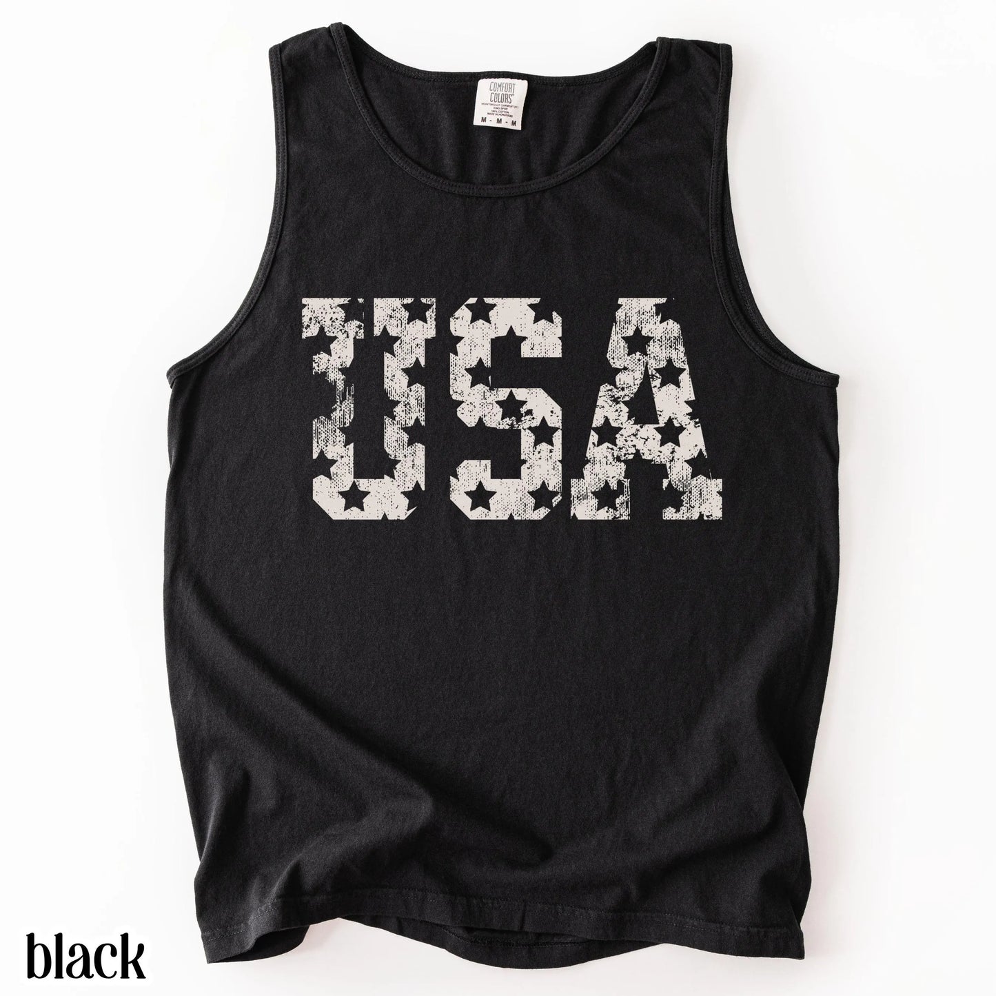 Comfort Colors 4th of July Shirt, USA Shirt, Fourth of July Tank Top, American Flag Shirt, American Citizen Shirt, Floral United States Tank
