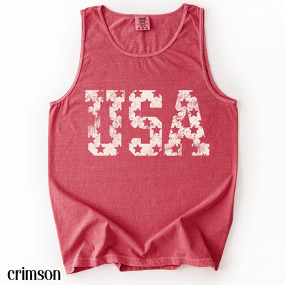 Comfort Colors 4th of July Shirt, USA Shirt, Fourth of July Tank Top, American Flag Shirt, American Citizen Shirt, Floral United States Tank