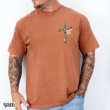Genesis 9:3 Comfort Colors Shirt Christian Hunting Fishing Deer Duck Tee Wildlife Outdoor Faith Based TShirt Camo Hunt Sportsman T-Shirt