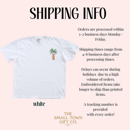 Christian Comfort Colors® Shirt Even The Wind And Waves Obey Him Mark 4:41 Tee Surfboard Palm Tree TShirt Mens Summer Faith Based T-Shirt