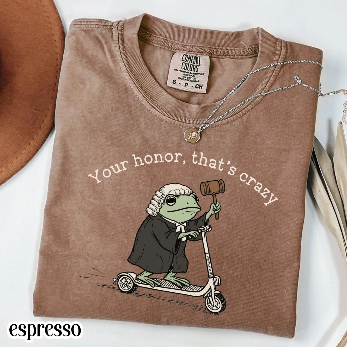 Comfort Colors® Lawyer Shirt Law School Graduation T-shirt Funny Silly Lawyer Frog Tee That's Crazy Law Student Gift Future Lawyer or Judge