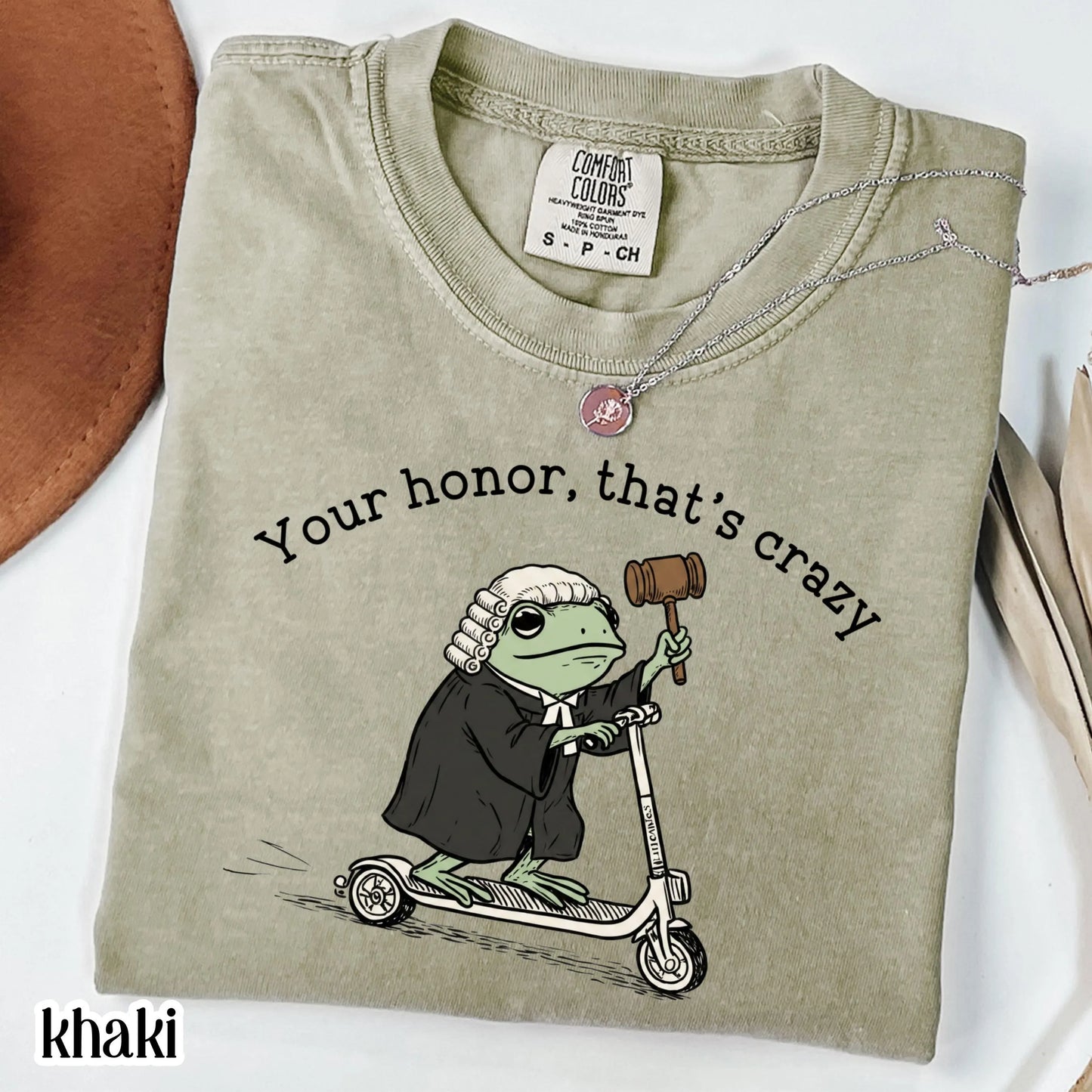 Comfort Colors® Lawyer Shirt Law School Graduation T-shirt Funny Silly Lawyer Frog Tee That's Crazy Law Student Gift Future Lawyer or Judge