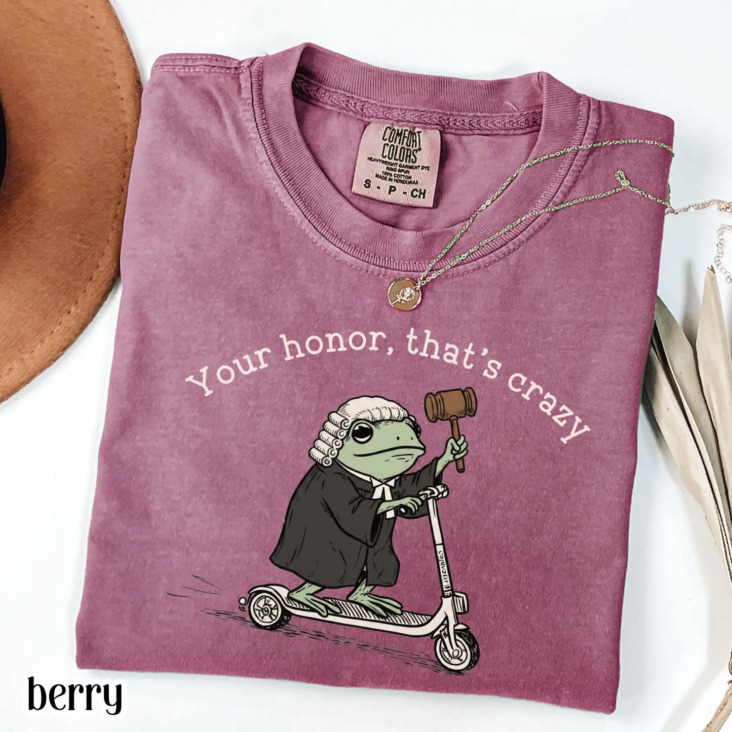 Comfort Colors® Lawyer Shirt Law School Graduation T-shirt Funny Silly Lawyer Frog Tee That's Crazy Law Student Gift Future Lawyer or Judge