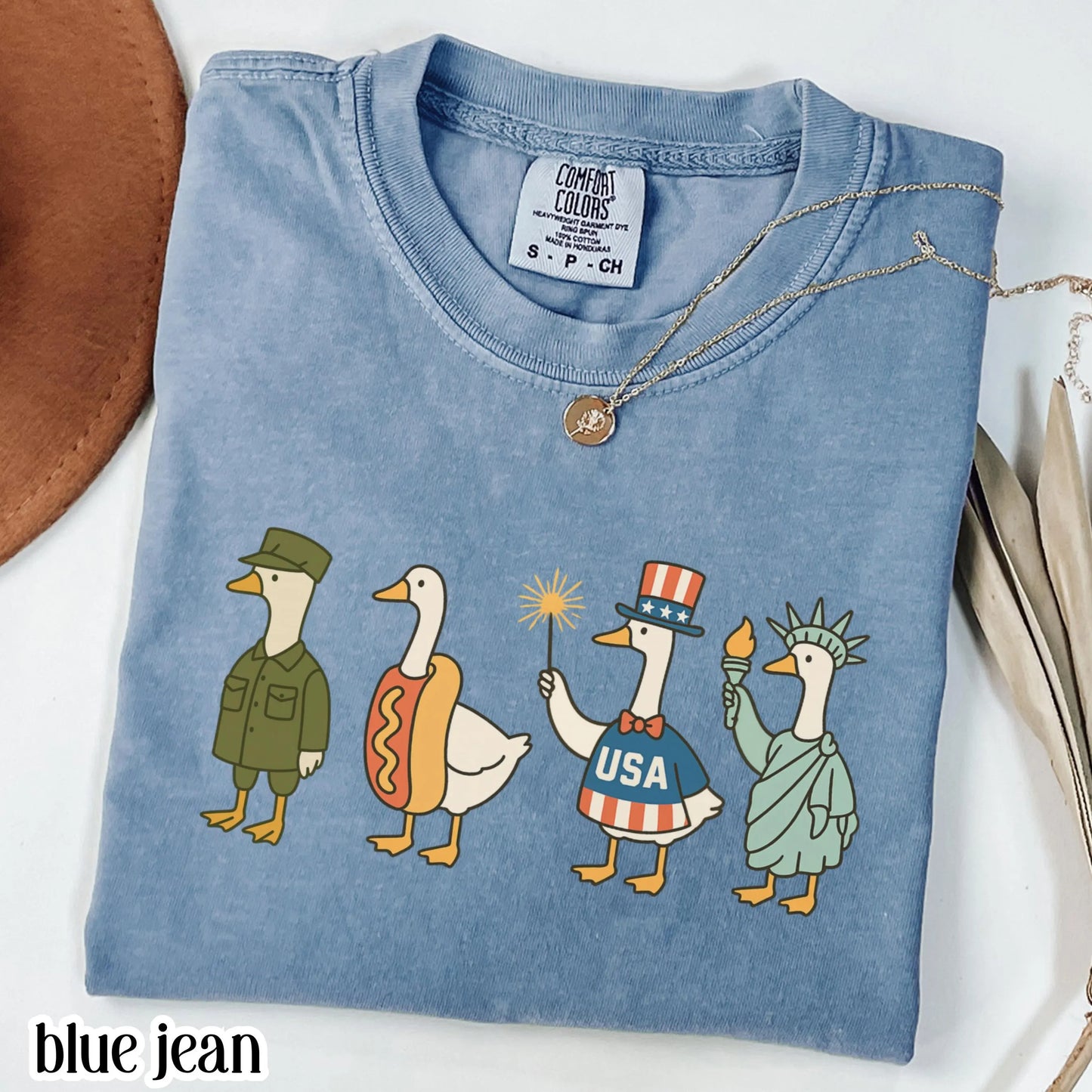 Comfort Colors 4th of July Shirt, USA Shirt, Fourth of July Goose Shirt, American Flag Shirt, Classic USA Shirt, Goose Shirt, Funny Shirt