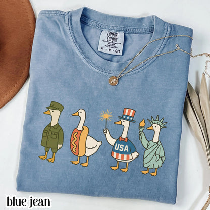 Comfort Colors 4th of July Shirt, USA Shirt, Fourth of July Goose Shirt, American Flag Shirt, Classic USA Shirt, Goose Shirt, Funny Shirt