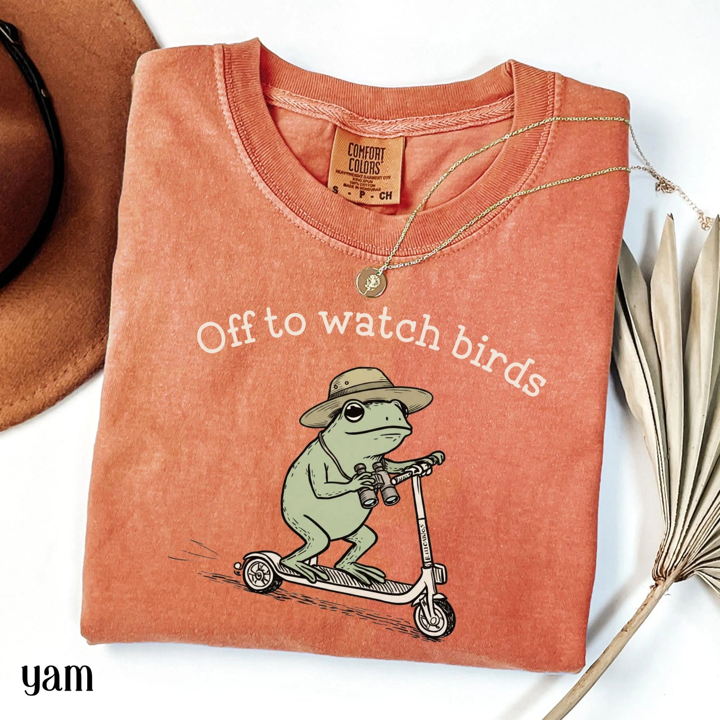 Comfort Colors® Birdwatching Shirt Funny Frog Off to Watch Birds T-Shirt Nature Bird Nerd Tee Nature Lover For Birding Bird Watcher Gift