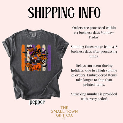 Halloween Dachshund Comfort Colors® Shirt Doxie Pumpkin Costume Tee Spooky Season Cute Wiener Dog TShirt Trick or Treat Fall Animal T-Shirt