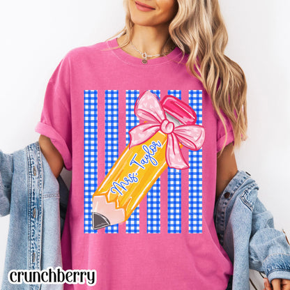Custom Teacher Comfort Colors® Shirt Kindergarten Teacher Tshirt First Day Matching Group T-Shirt Cute Educator Back to School Outfit