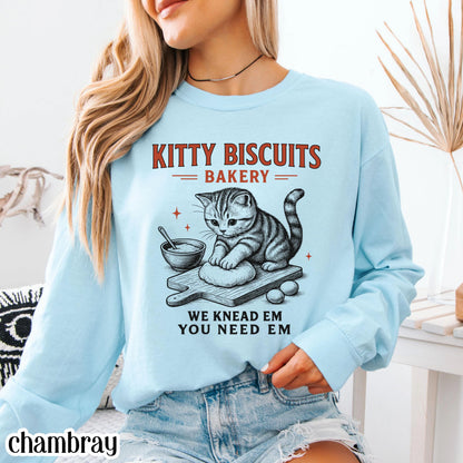 Comfort Colors Cat Shirt, Funny Cat Shirt, Sourdough Shirt, Cat Meme Shirt, Cat T Shirt, Biscuit Shirt, Bakery Tee, Kitty Lover Gift Tee