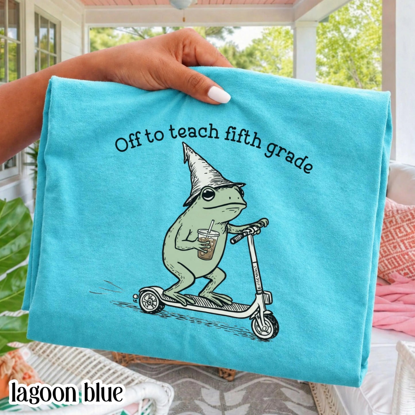 Comfort Colors® Fifth Grade Shirt 5th Grade Teacher Back to School T-shirt Silly Off To Teach Frog Iced Coffee Tee Cute Elementary Teacher