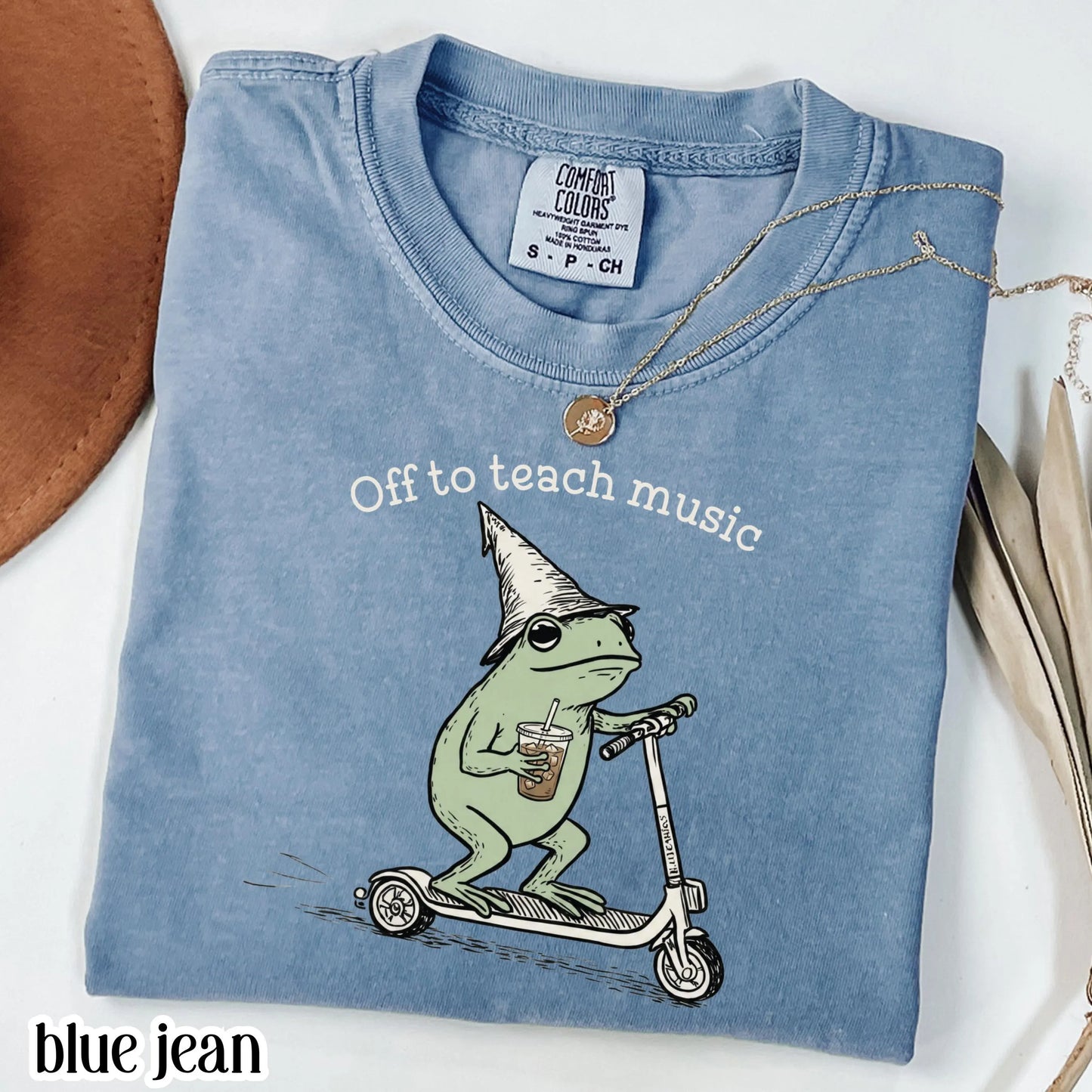 Comfort Colors® Music Teacher Shirt Funny Chorus Teacher Back to School T-shirt Silly Off To Piano Frog Iced Coffee Tee Cute Band Teacher