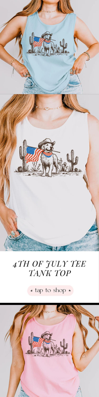 Comfort Colors Fourth of July Tank, 4th of July Shirt, USA Shirt, Western Shirt, Fourth of July Shirt, American Flag Shirt, Dog Shirt