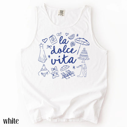 Comfort Colors® Italy Tank Top Custom Bride Tank Bachelorette Shirt Dolce Italia Chapel Shirt Married in Italy Party Destination Wedding