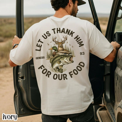 Genesis 9:3 Comfort Colors Shirt Christian Hunting Fishing Deer Duck Tee Wildlife Outdoor Faith Based TShirt Camo Hunt Sportsman T-Shirt
