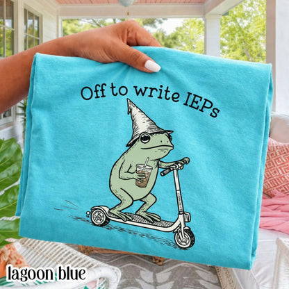 School Psychologist Comfort Colors® Shirt Special Education Counselor Tshirt IEP Tee Frog Scooter Gift For SPED Inclusion Teacher Language