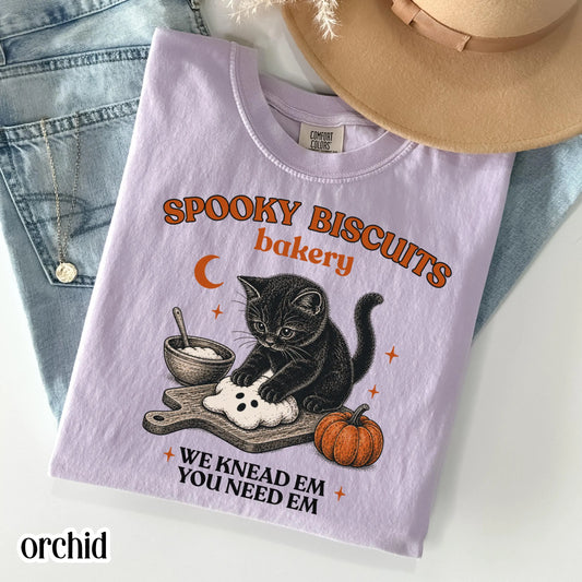 Kitty Biscuits Black Cat Comfort Colors Tee