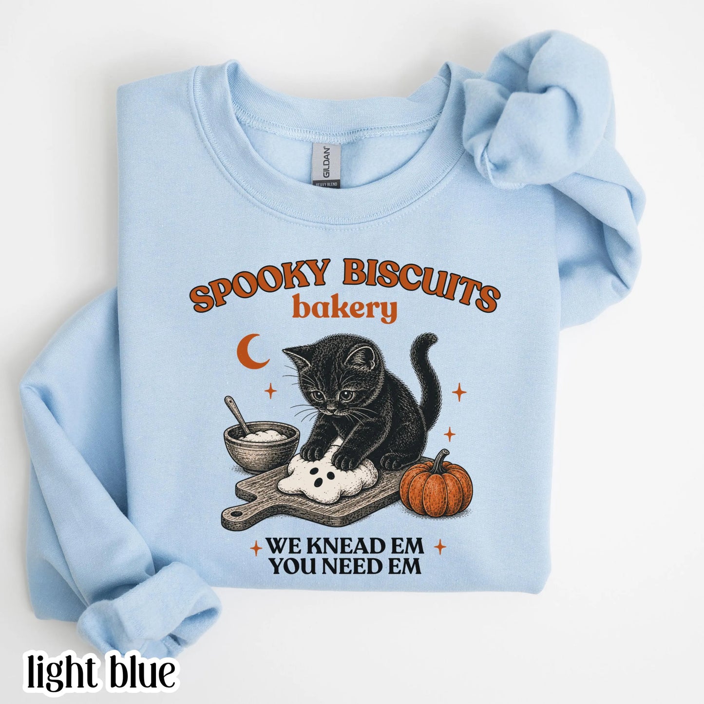 Kitty Biscuits Black Cat Vintage Baking Crewneck Sweatshirt