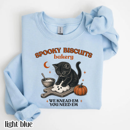Kitty Biscuits Black Cat Vintage Baking Crewneck Sweatshirt