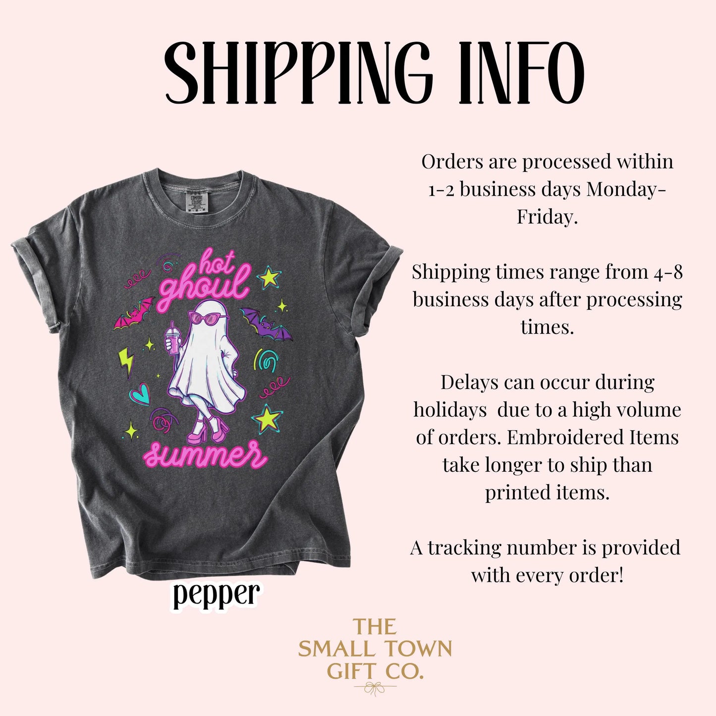 Summerween Comfort Colors® Shirt Girly 90s Halloween Ghost Tee Cute Pink Boo Outfit Spooky Season TShirt Trendy Hot Ghoul Summer T-Shirt