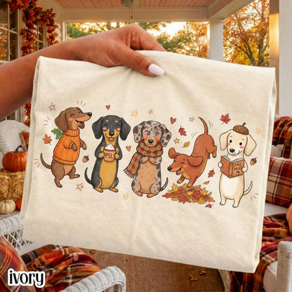 Cozy Season Dachshund Fall Comfort Colors Tee