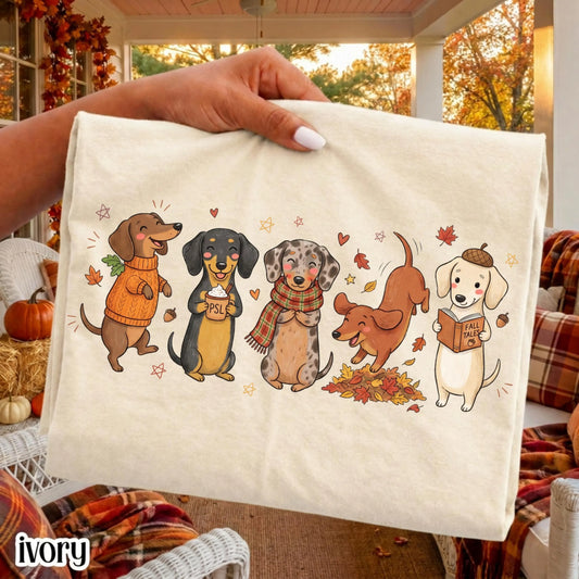 Cozy Season Dachshund Fall Comfort Colors Tee