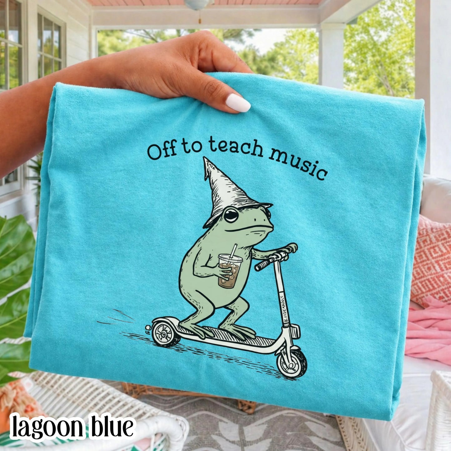 Comfort Colors® Music Teacher Shirt Funny Chorus Teacher Back to School T-shirt Silly Off To Piano Frog Iced Coffee Tee Cute Band Teacher