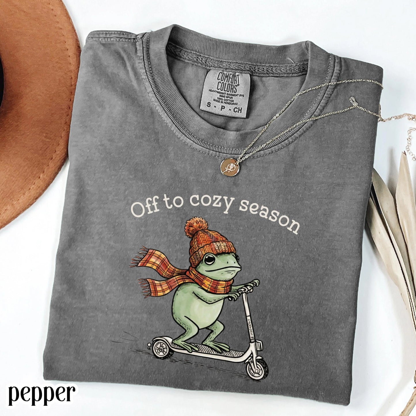 Cozy Season Funny Frog Fall Comfort Colors Tee