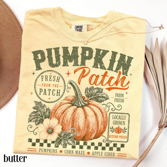 Retro Pumpkin Patch Comfort Colors Tee