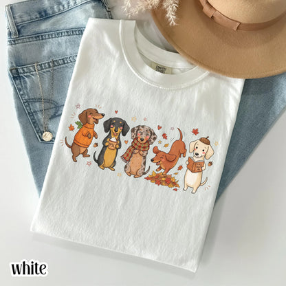 Cozy Season Dachshund Fall Comfort Colors Tee