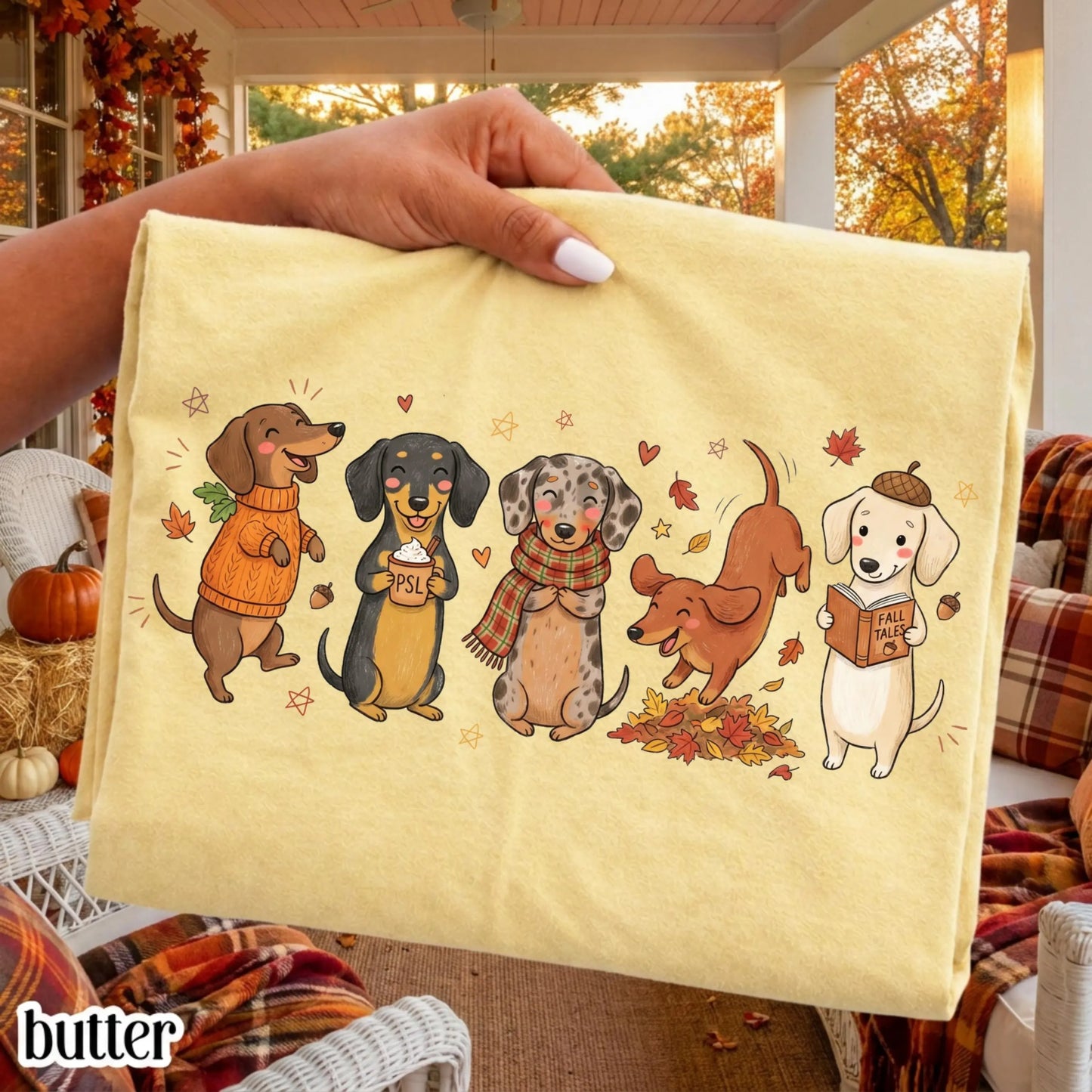 Cozy Season Dachshund Fall Comfort Colors Tee