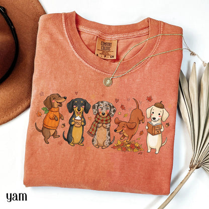 Cozy Season Dachshund Fall Comfort Colors Tee