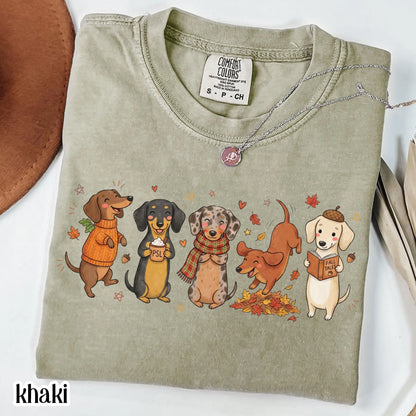 Cozy Season Dachshund Fall Comfort Colors Tee