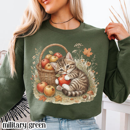 90s Vintage Cat Fall Sweatshirt