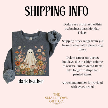 Floral Boho Ghost Fall Sweatshirt