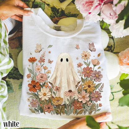 Floral Boho Ghost Fall Sweatshirt