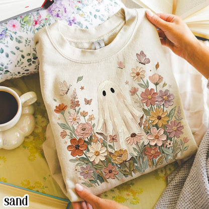Floral Boho Ghost Fall Sweatshirt