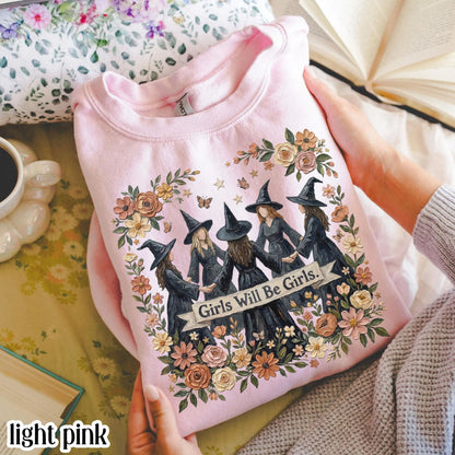 Girls Will Be Witches Floral Boho Sweatshirt