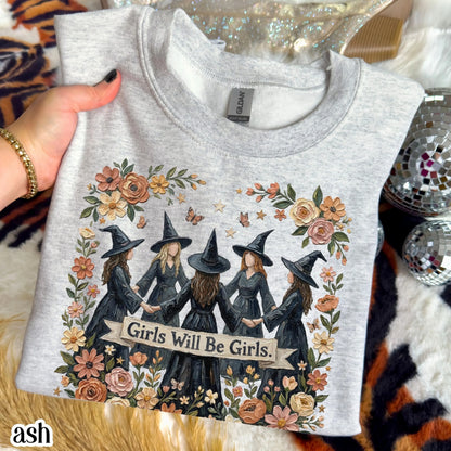 Girls Will Be Witches Floral Boho Sweatshirt