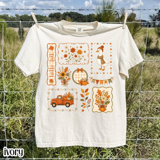 Vintage Pumpkin Patch Goose Comfort Colors Tee