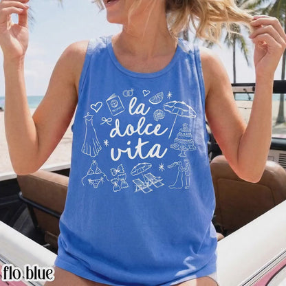 Comfort Colors® Italy Tank Top Custom Bride Tank Bachelorette Shirt Dolce Italia Chapel Shirt Married in Italy Party Destination Wedding